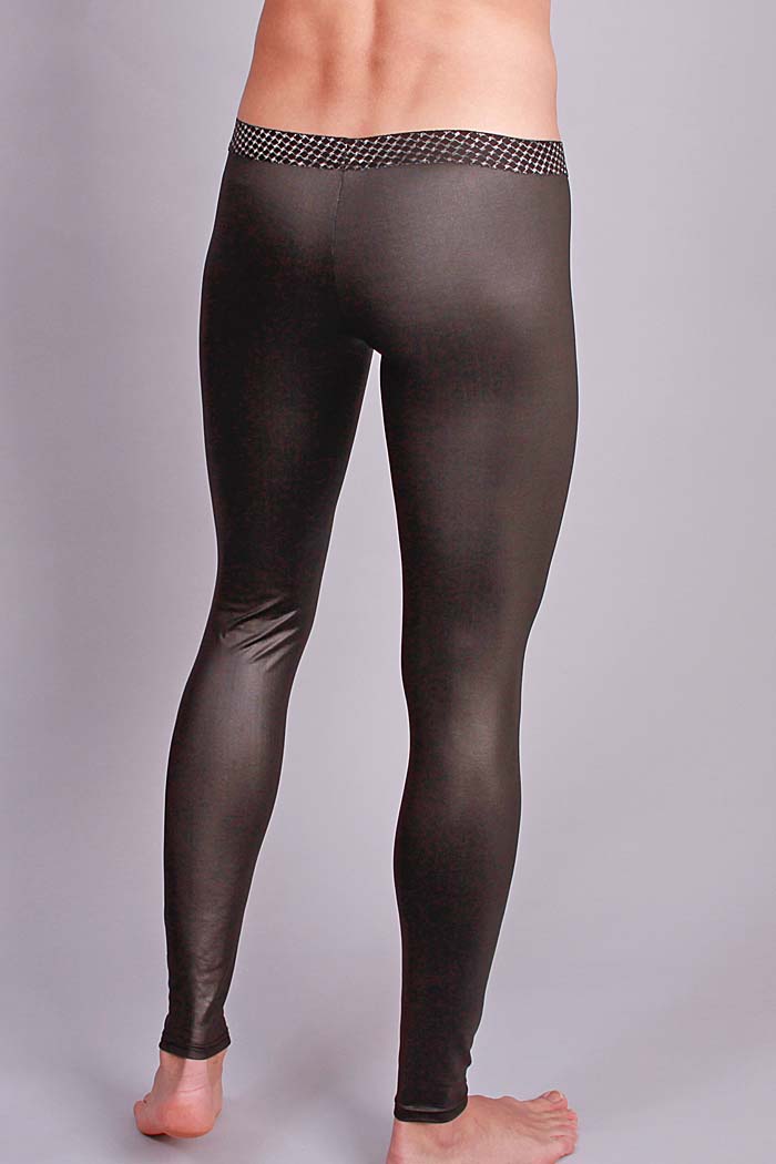 Body ART Herren Glanz Leggings Lakos in Schwarz Body ART