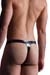 MANSTORE Bade String Tanga  M861 Schwarz Silber Metallic