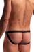 MANSTORE Bondage Jock M2279 Schwarz Leder-Optik