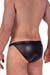 MANSTORE Micro Tanga M2319 Schwarz Leder-Optik