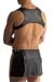 MANSTORE Croped Top M2422 Schwarz, Leder-Optik