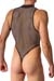 MANSTORE High Neck String Body M2424 Schwarz Mesh