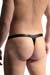 MANSTORE Zipped String M2466 Schwarz Leder-Optik