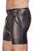 NEK High Waist Mattlook Shorts mit Schnallenriemen