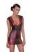 Hot Party Minikleid Mattlook Schwarz-Rot