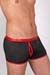 Wojoer Retro Pant 353 Rot-Schwarz Leder Optik