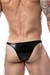 Cut4Men Brazilbrief Schwarz Leder-Optik