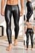 FunBoy Unisex Leggings Schwarz im Lederlook