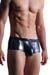 MANSTORE Bade Hot Pants M861 Schwarz Silber Metallic