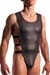 MANSTORE Bondage Body M2279 Schwarz Leder-Optik