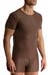 MANSTORE Casual Tee M2515 Leder-Optik Braun