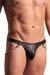 MANSTORE Circus String M2222 Schwarz Leder Optik mit Kette