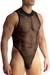 MANSTORE High Neck Body M2424 Schwarz Mesh