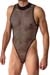 MANSTORE High Neck String Body M2424 Schwarz Mesh