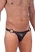 MANSTORE Hip String M2319 Schwarz Leder-Optik