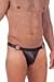 MANSTORE Micro Tanga M2319 Schwarz Leder-Optik