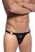 MANSTORE Micro Tanga M2482 Schwarz Leder-Optik