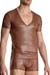 MANSTORE V-Neck T-Shirt X Low M2116 Saddle