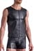 MANSTORE Zipped Vest M2192 Schwarz Leder-Optik