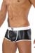 TOF Paris Boxer Pants Schwarz-Wei Leder-Optik