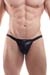 Wojoer Bade Micro Tanga Black Shark Leder-Optik