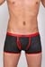 Wojoer Retro Pant 353 Rot-Schwarz Leder Optik