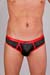 Wojoer Retro Slip 353 Rot-Schwarz Leder Optik