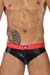 TOF Paris Mini Slip Schwarz-Rot Leder-Optik