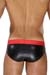 TOF Paris Mini Slip Schwarz-Rot Leder-Optik