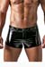 TOF Paris Vinyl Lack Sprinter Mini Shorts Schwarz