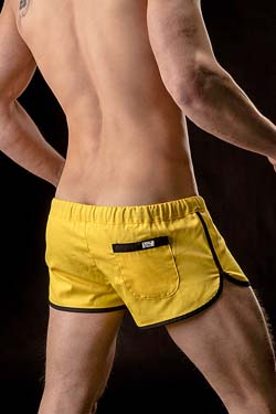 Barcode Berlin Gym Short Gelb-Schwarz