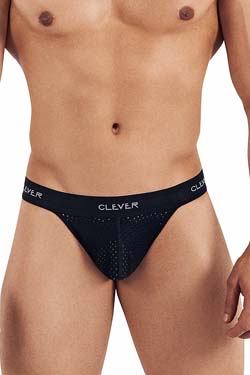 Clever 0001 Mesh Thong Schwarz