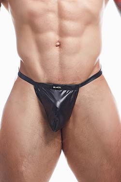 Cut4Men Boost MiniString Pouch Schwarz Leder-Optik