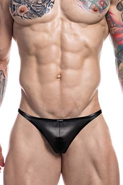 Cut4Men Brazilbrief Schwarz Leder-Optik