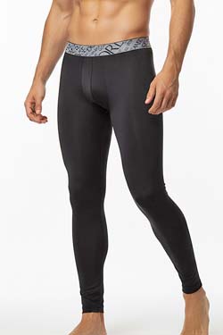 Doreanse Herren Leggings Lange Unterhose Schwarz
