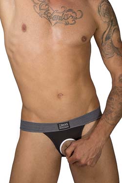 Eros Veneziani Cock String Ouvert CB114 Schwarz-Grau