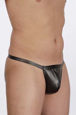 FunBoy G-String Leder-Optik Schwarz