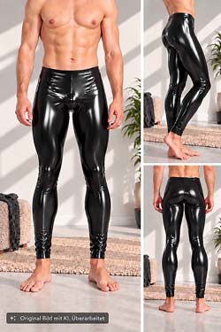 FunBoy Lack Skinny Leggings Unisex Schwarz