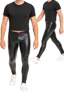 FunBoy Leder-Optik Leggings / Meggings Unisex