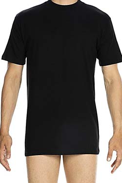 HOM T-Shirt Rundhals Schwarz