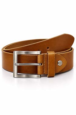 Herren Glatt Lederg�rtel GV002, breit, braun