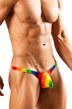 Joe Snyder Bulge Bade Stringtanga CSD Rainbow