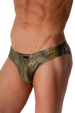 MANSTORE Bade Micro Brief M2579 Oliv/Gold