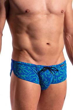 MANSTORE Bade Sprint Brief M2284 print blau