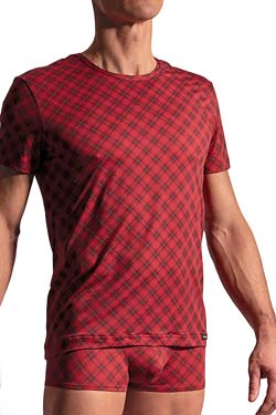 MANSTORE Casual Tee M2224 Check Red