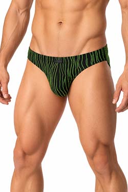 MANSTORE Hip Brief M2615 Black/Lime