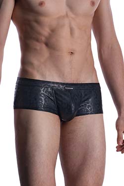 MANSTORE Hot Pants M2002 Schwarz Leder-Optik