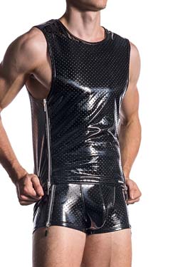 MANSTORE Lack Zipped Tank M666 Schwarz