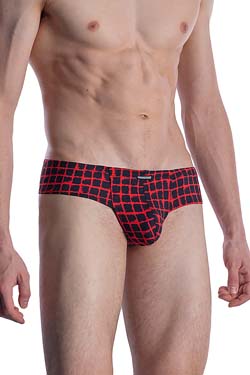 MANSTORE M800 Cheeky Brief Rot/Schwarz