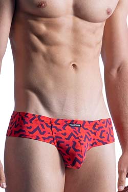 MANSTORE M800 Cheeky Brief rot/schwarz zigzag